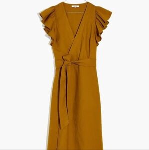 NWT Madewell Linen Wrap Dress